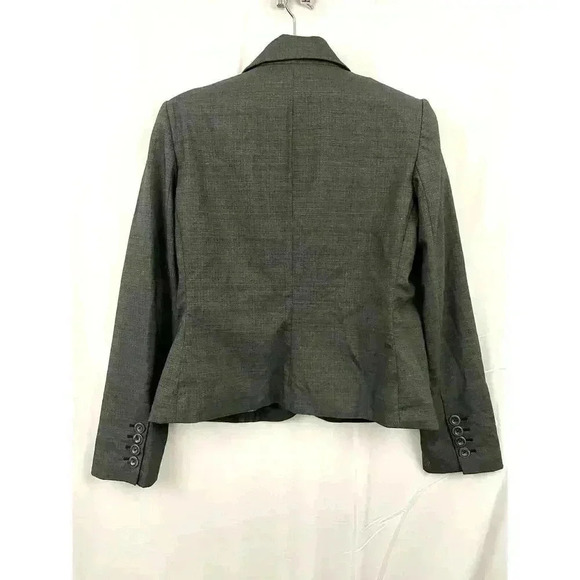 Apt 9 Gray Plaid One Button Blazer Jacket Lined Sz 12 Business Wear - Picture 2 of 8